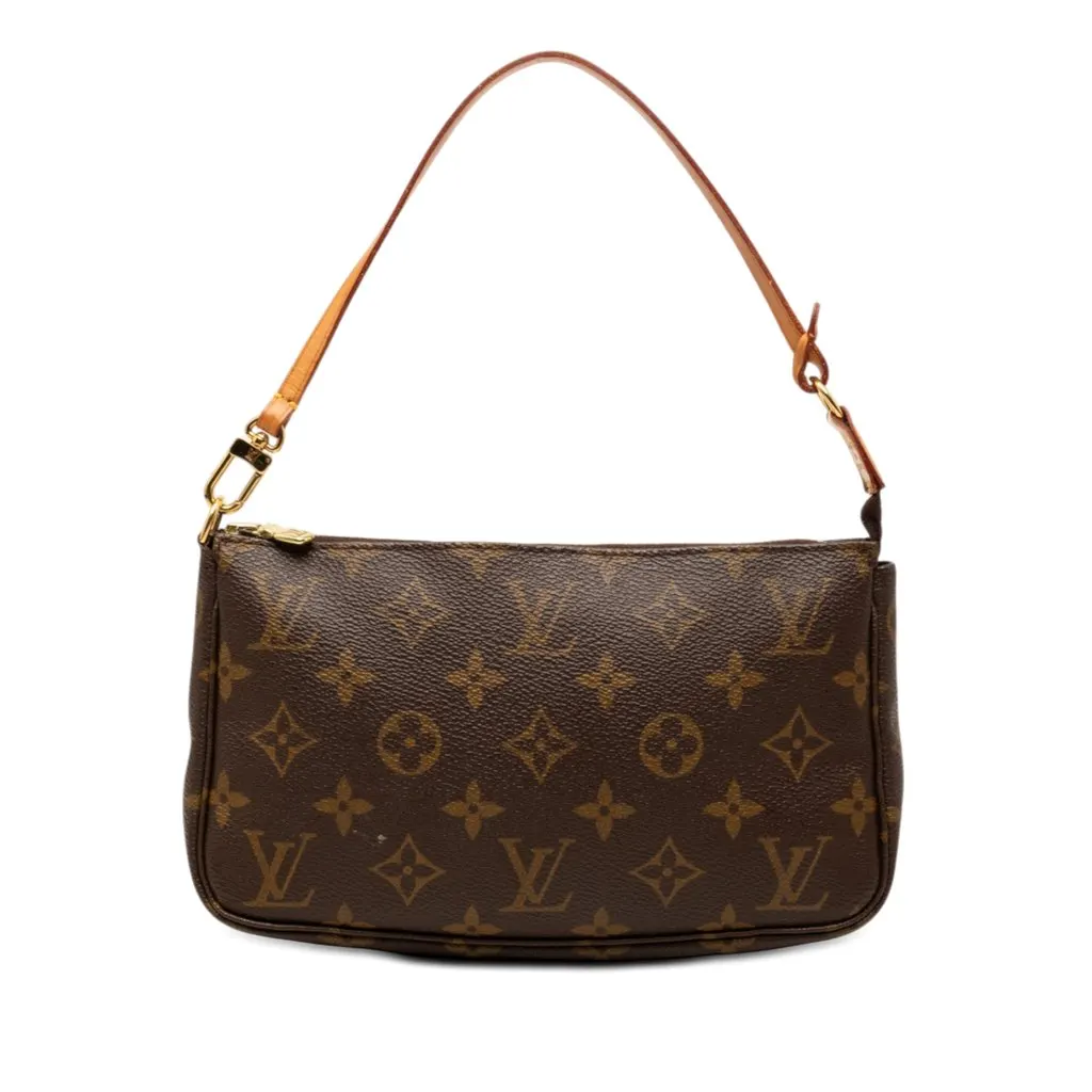 Louis Vuitton Monogram Pochette Accessoires Brown Very good - Front View