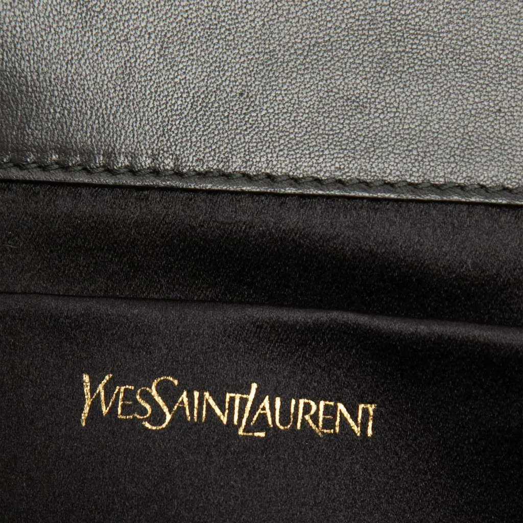 Saint Laurent Suede Chyc Ligne Clutch Black Suede Very good - Box View