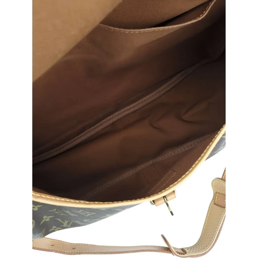 Louis Vuitton Monogram Saumur 35 Brown Canvas Good - Back View