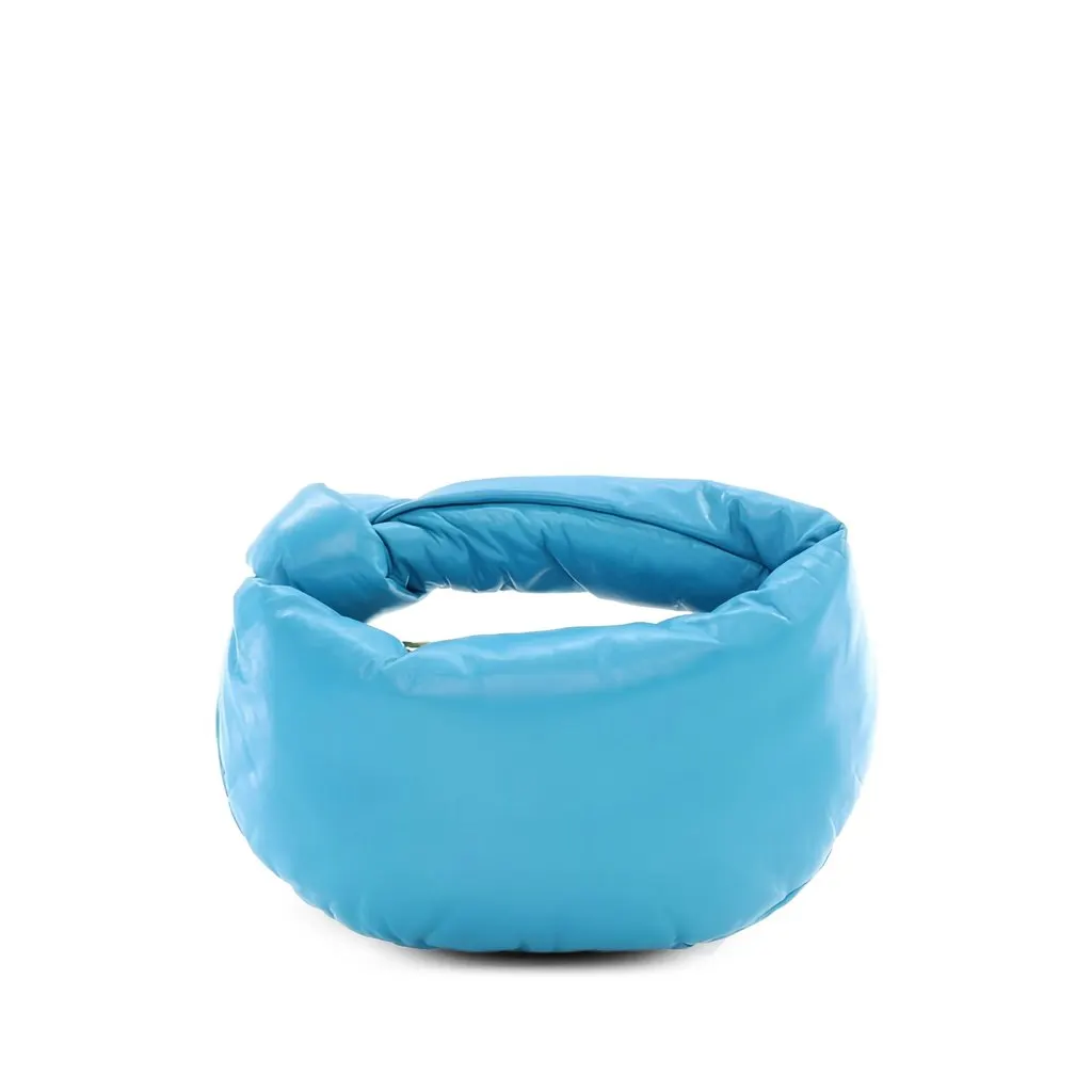 Bottega Veneta Mini Nappa Puffy Jodie Blue Leather Very good - Front View