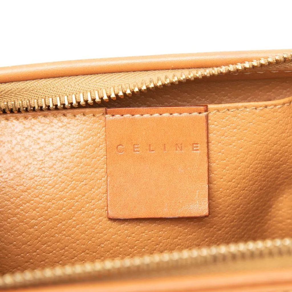 Celine Macadam Coated Canvas Pouch Brown Good - Box View
