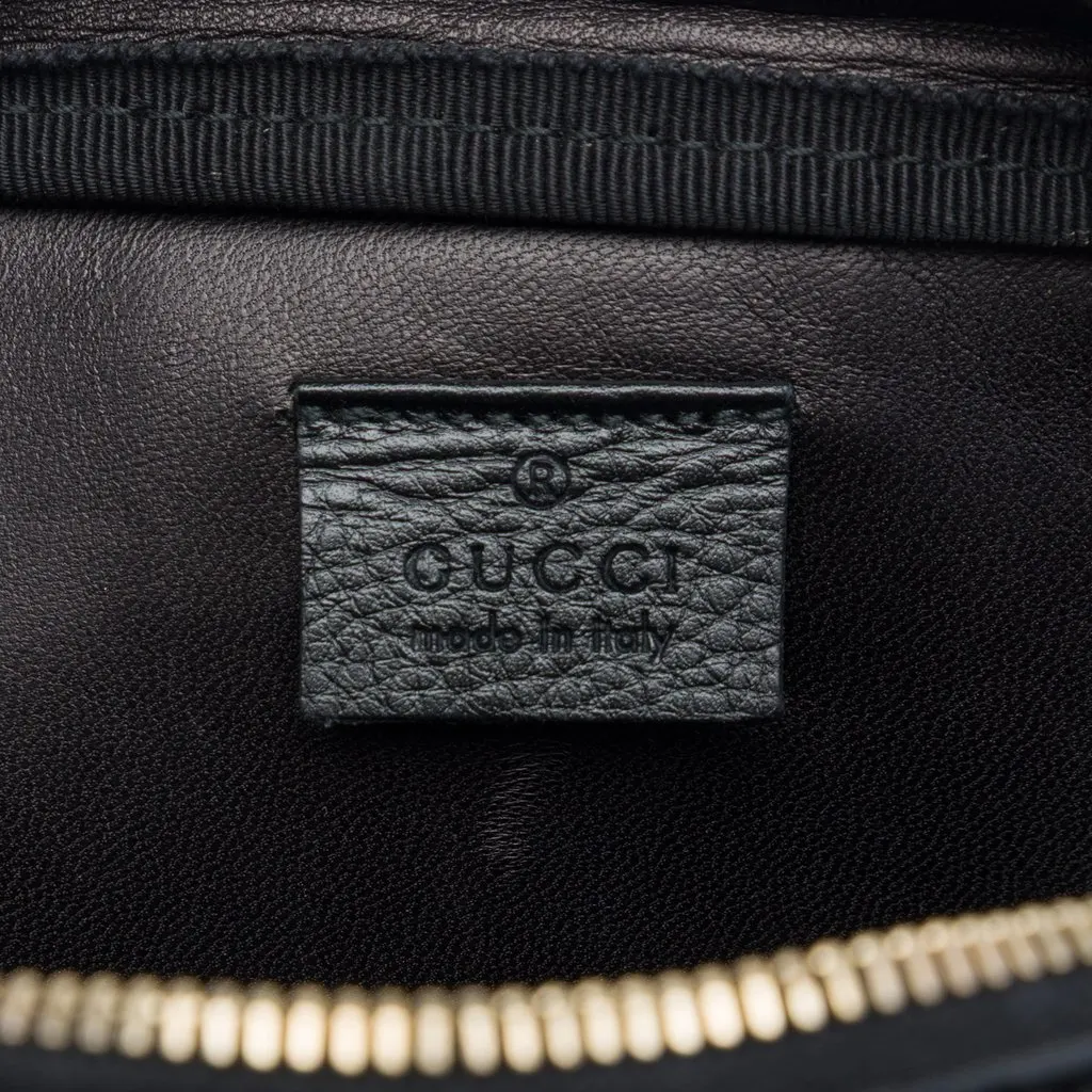 Gucci Guccissima Clutch Black Leather Very good - Box View