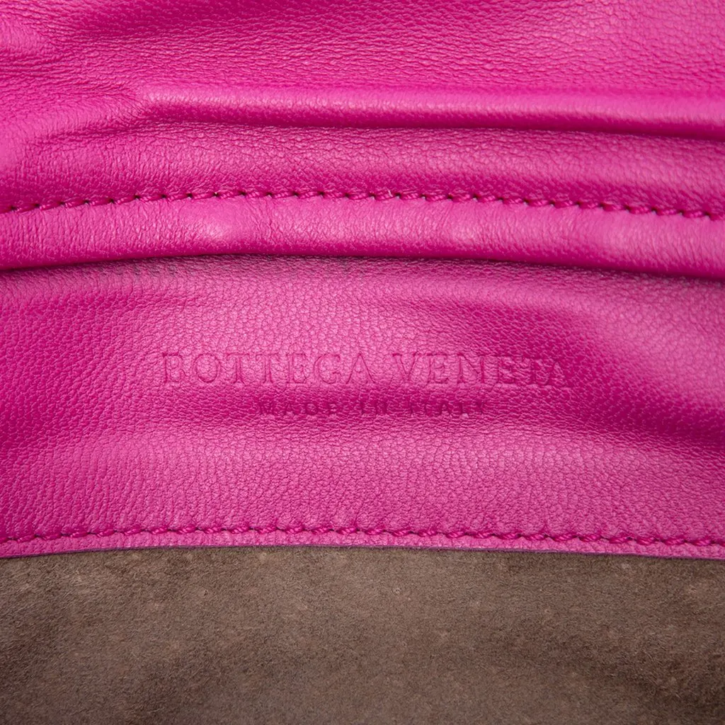 Bottega Veneta Nappa Intrecciato Turn Lock Clutch Pink Leather Very good - Box View