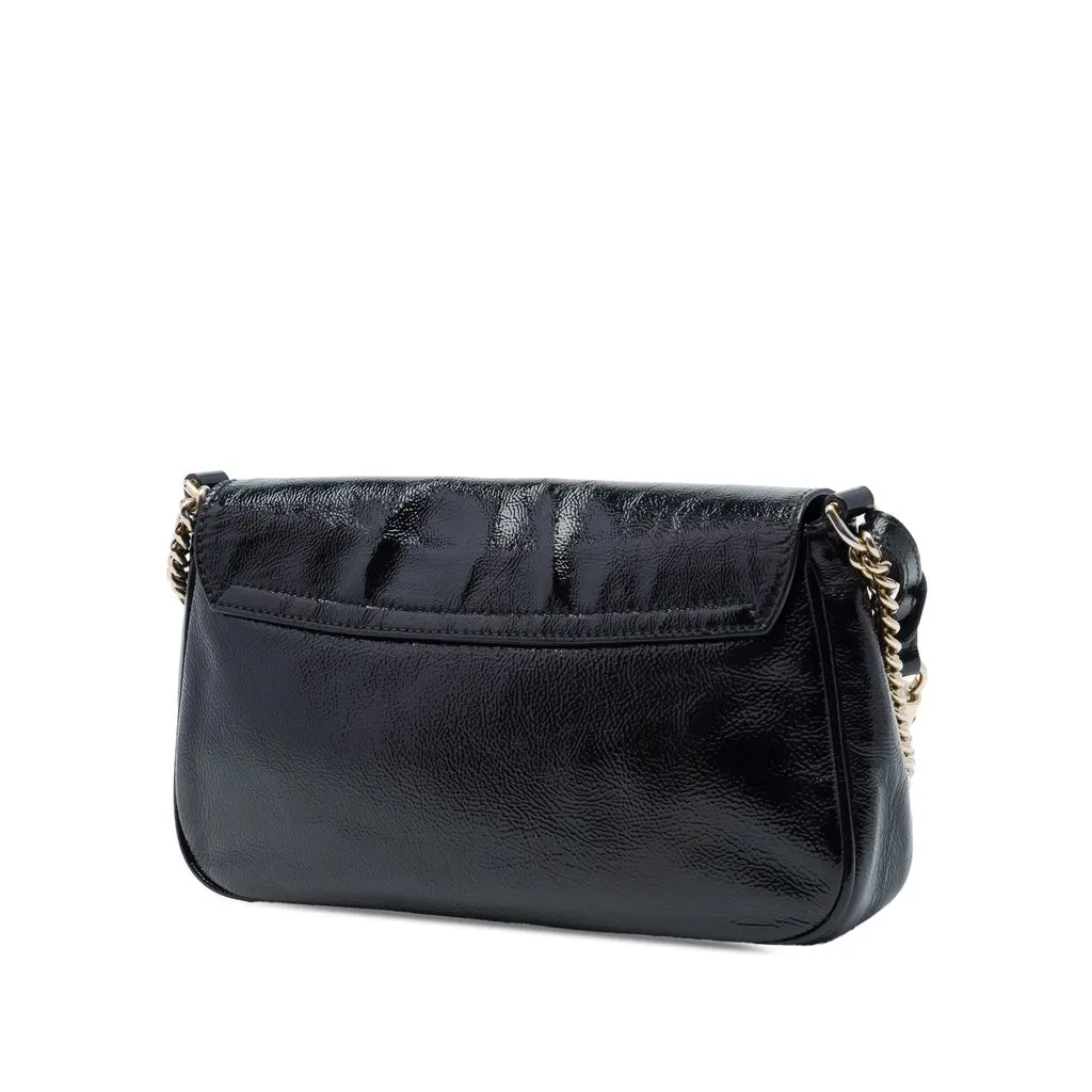 Gucci Medium Patent Soho Chain Flap Crossbody Black Leather Very good - Back View