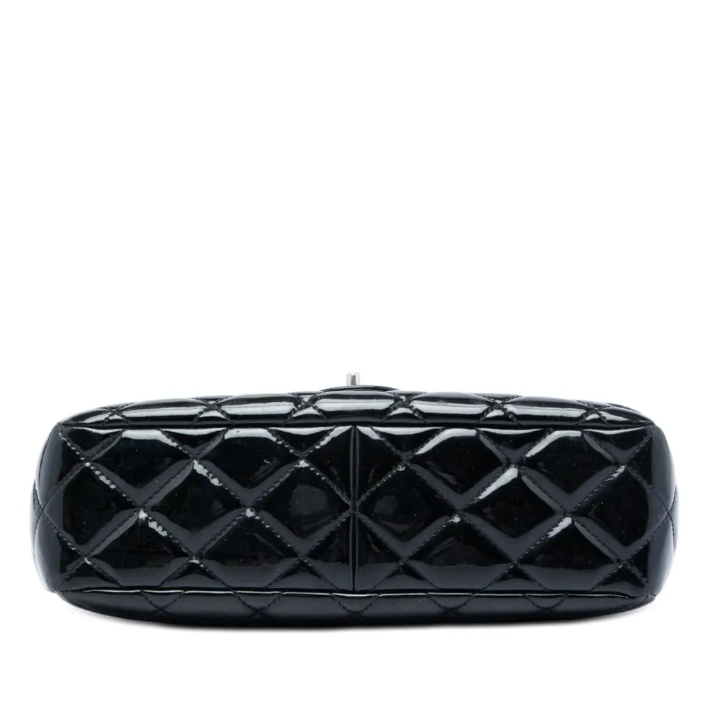 Chanel Small Quilted Patent Coco Shine Flap Black Leather Very good - Inside View