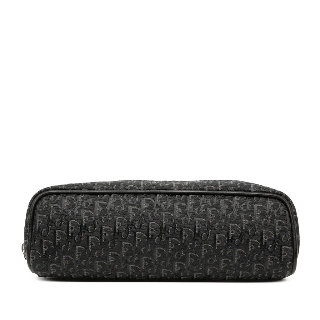 Dior Diorissimo Trotter Canvas Pouch Black Canvas Good - Front View
