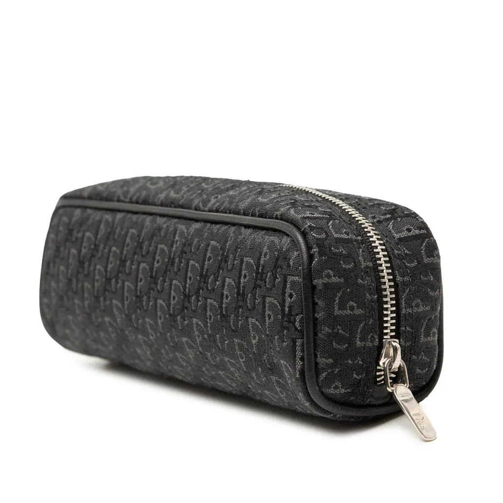Dior Diorissimo Trotter Canvas Pouch Black Canvas Good - Back View