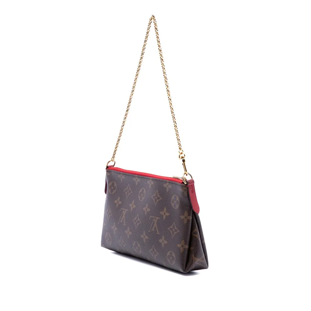 Louis Vuitton Monogram Pallas Clutch Brown Very good - Back View