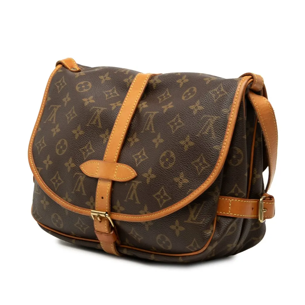 Louis Vuitton Monogram Saumur 30 Brown Very good - Back View