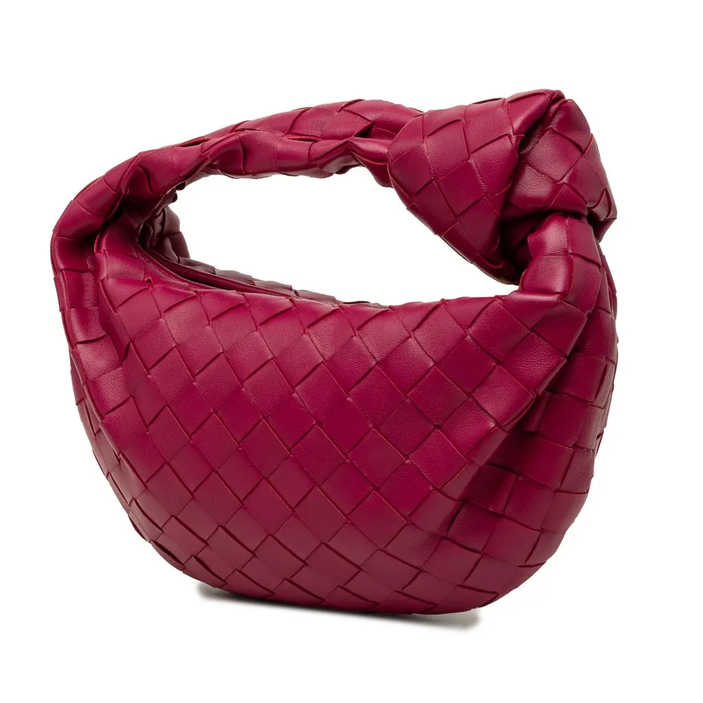 Bottega Veneta Mini Nappa Intrecciato Jodie Pink Leather Very good - Back View