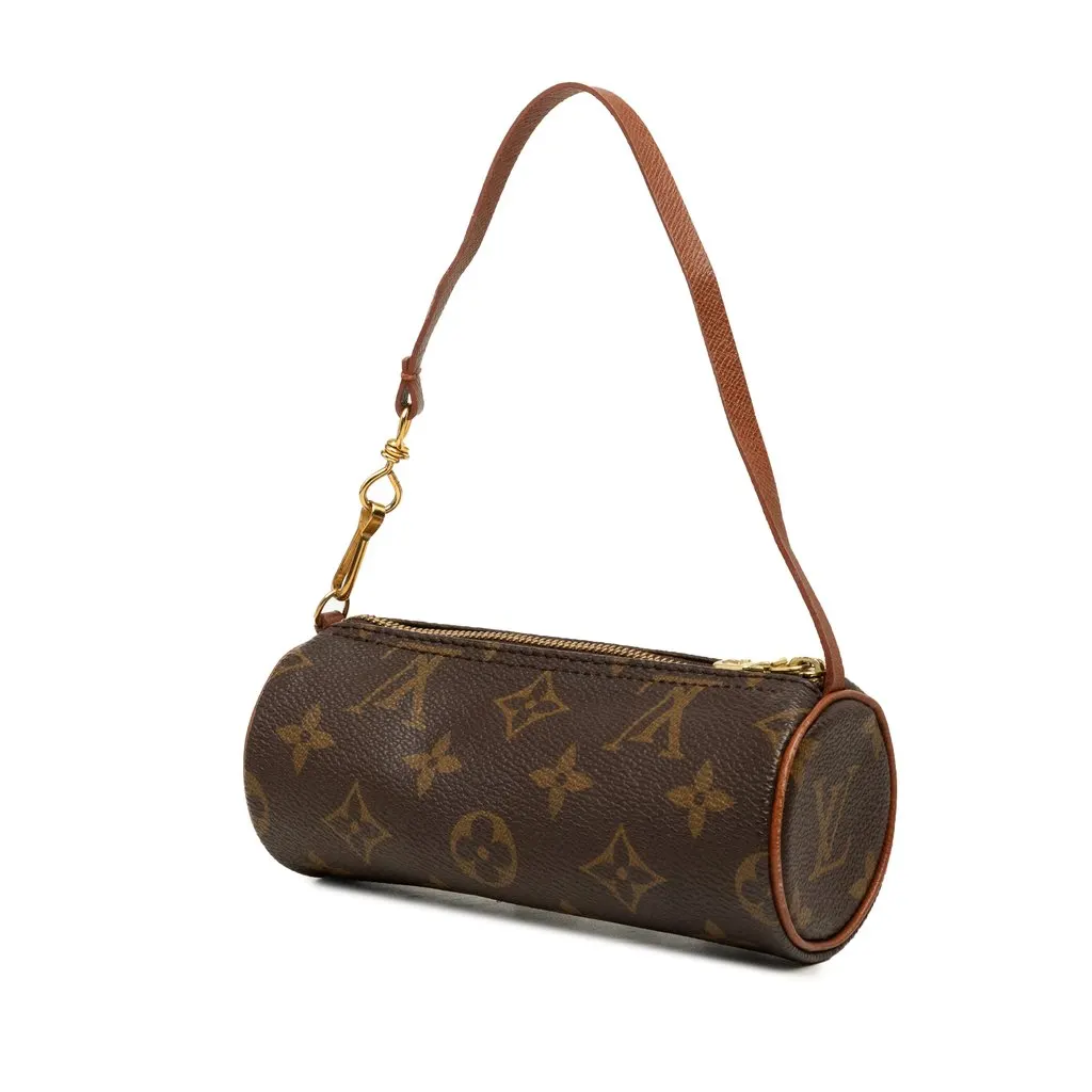 Louis Vuitton Monogram Papillon Pochette Brown Canvas Good - Back View