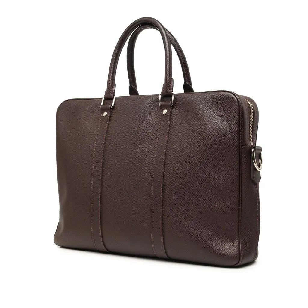 Louis Vuitton Taiga Porte Documents Voyage PM Brown X-Large