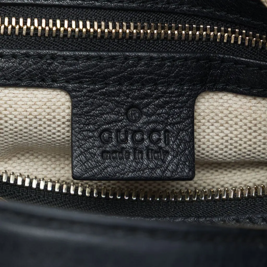 Gucci Medium Pebbled Calfskin Soho Boston Bag Black Leather Good - Box View
