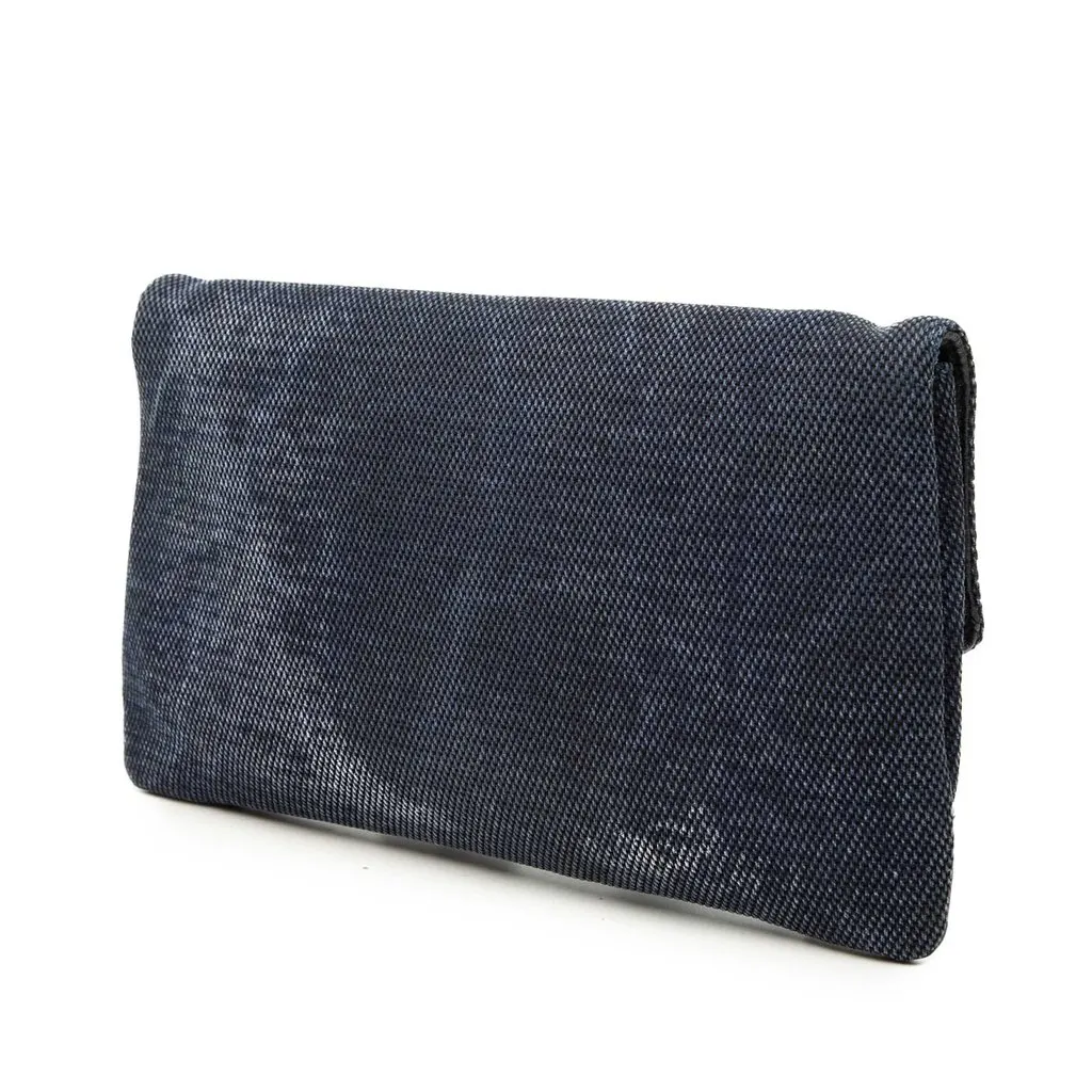 Balenciaga Canvas Motocross Giant 12 Envelope Clutch Blue Very good - Back View