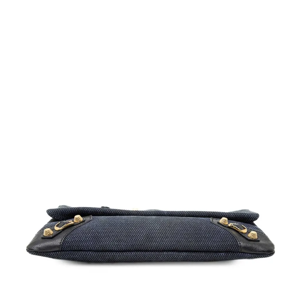 Balenciaga Canvas Motocross Giant 12 Envelope Clutch Blue Very good - Inside View