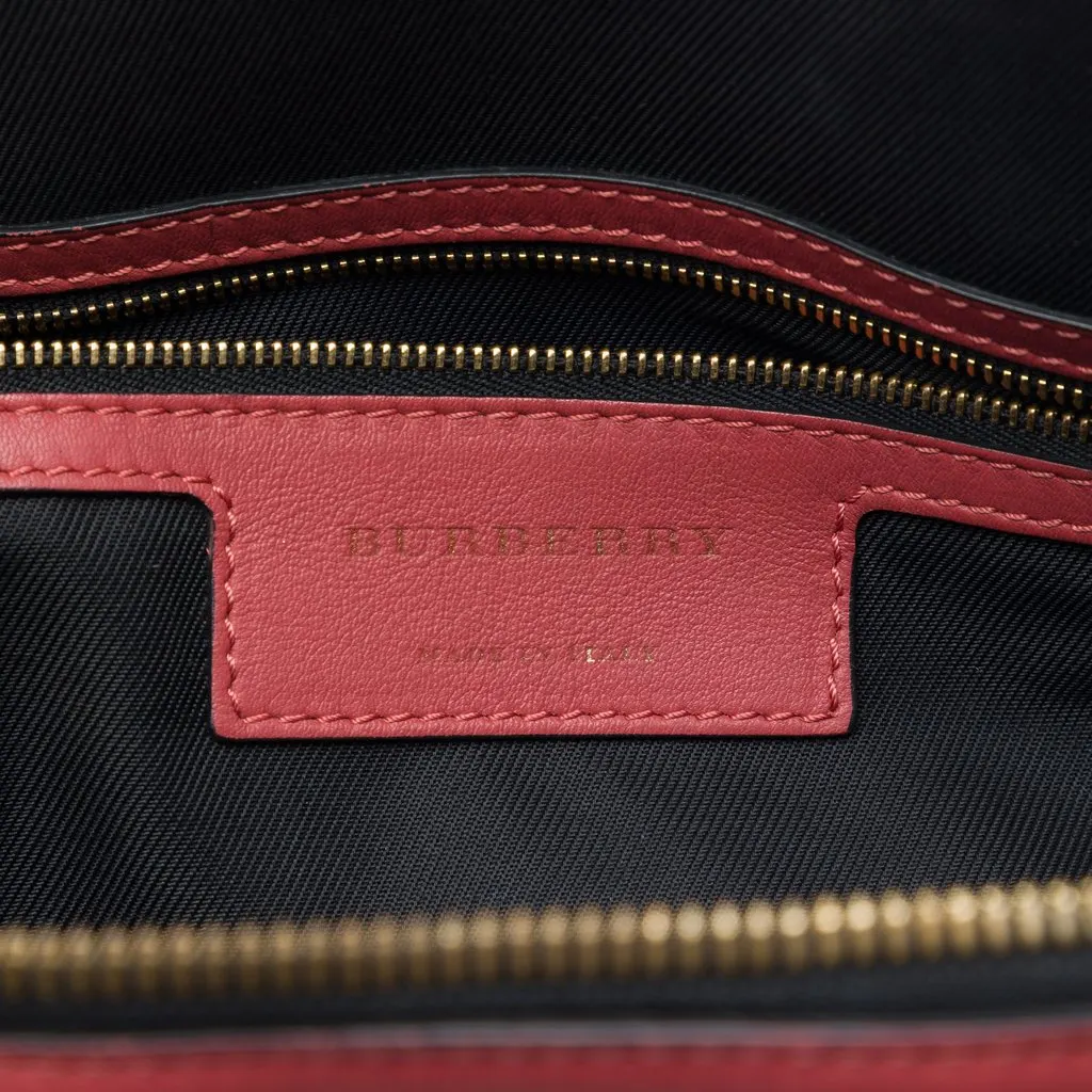 Burberry Small Haymarket Check Nylon Orchard Bowling Bag Beige Very good - Box View