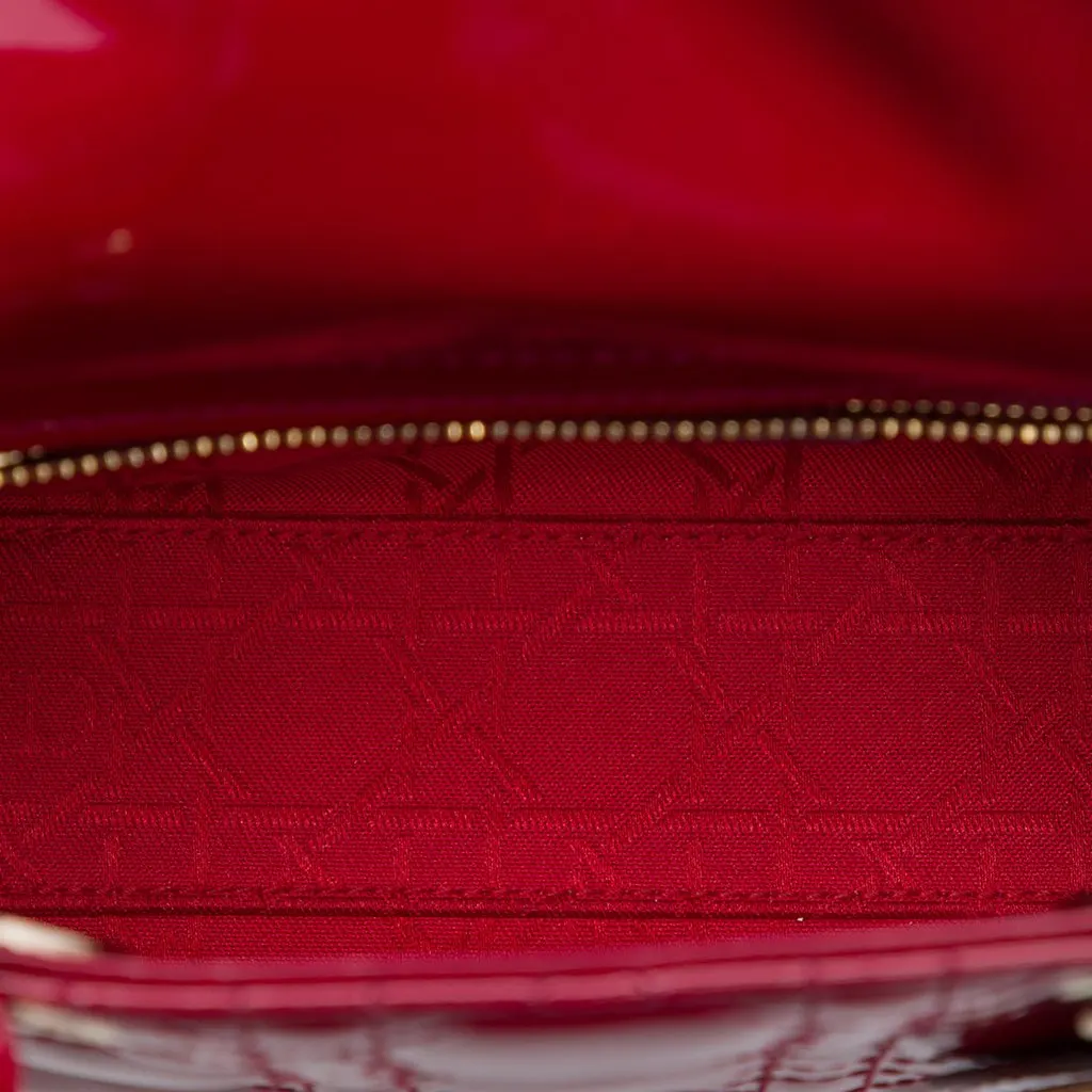 Dior Mini Patent Cannage Lady Dior Red Leather Very good - Model View
