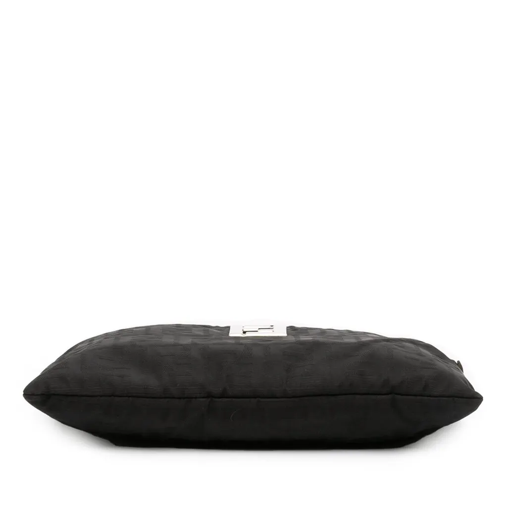 Fendi Zucca Canvas Shoulder Bag Black Very good - Inside View