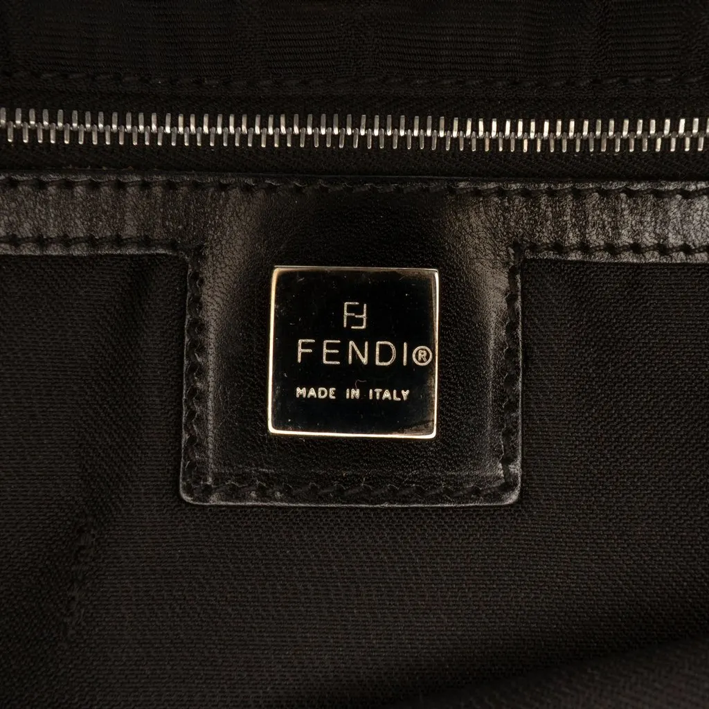 Fendi Zucca Canvas Shoulder Bag Black Very good - Box View