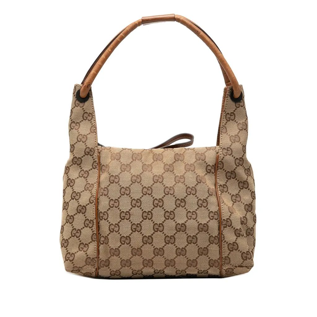 Gucci GG Canvas Handbag Beige Very good - Front View