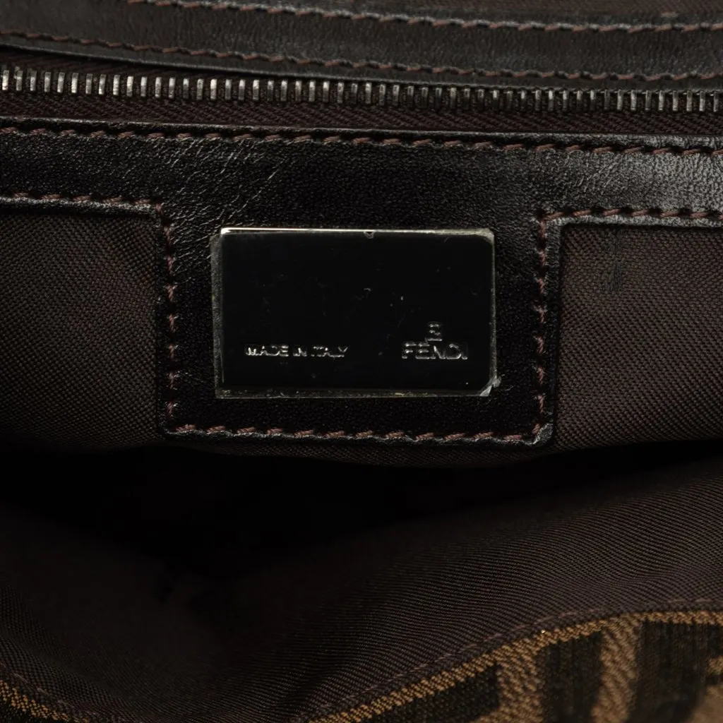 Fendi Zucca Canvas Shoulder Bag Brown Canvas Very good - Box View