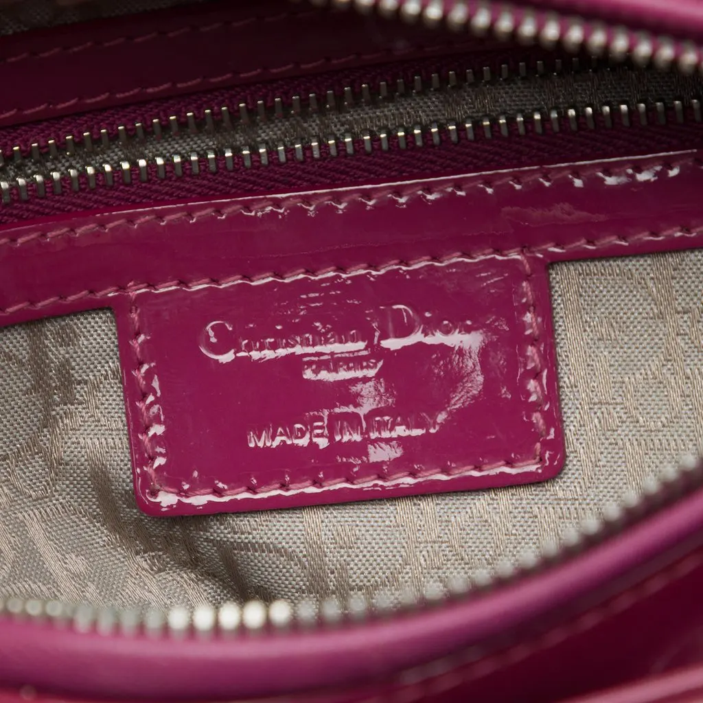 Dior Medium Patent Cannage Lady Dior Pink Leather Very good - Box View