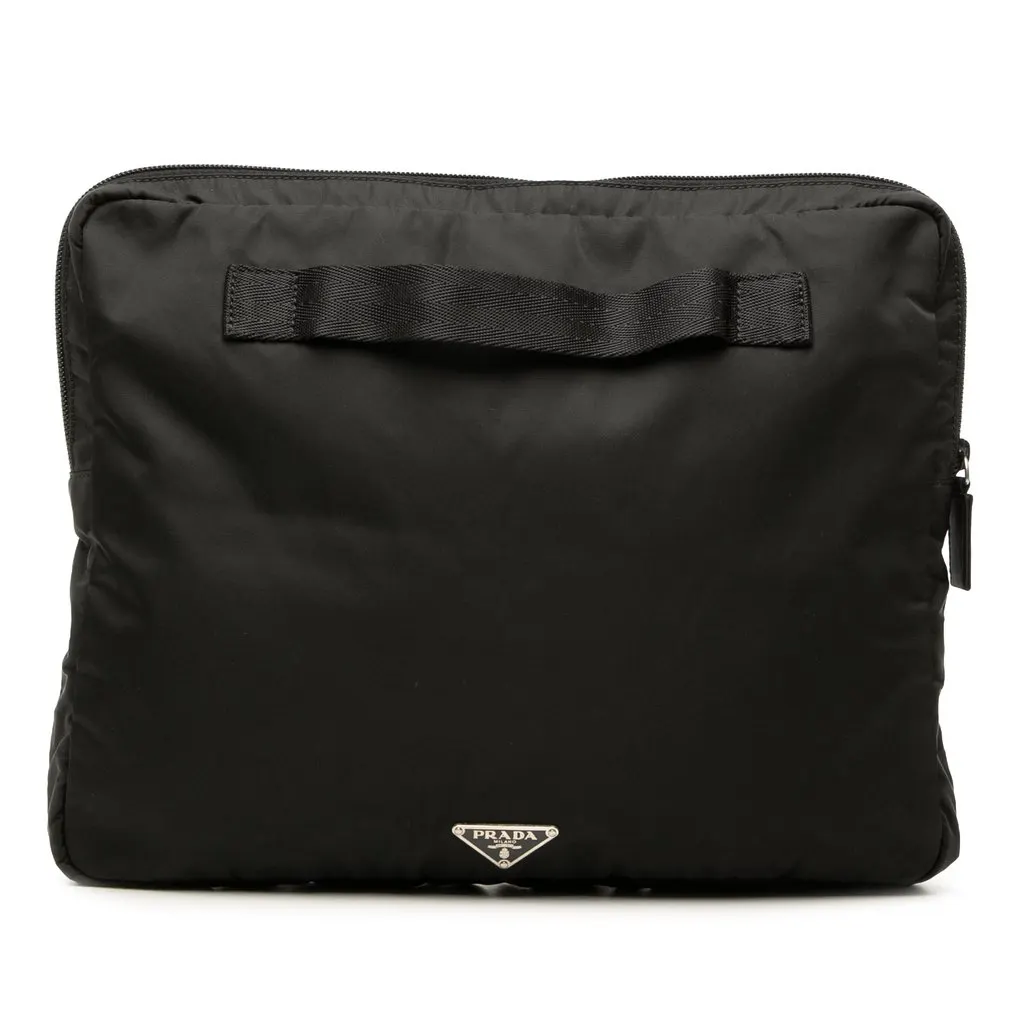 Prada Tessuto Laptop Case Black Very good - Front View