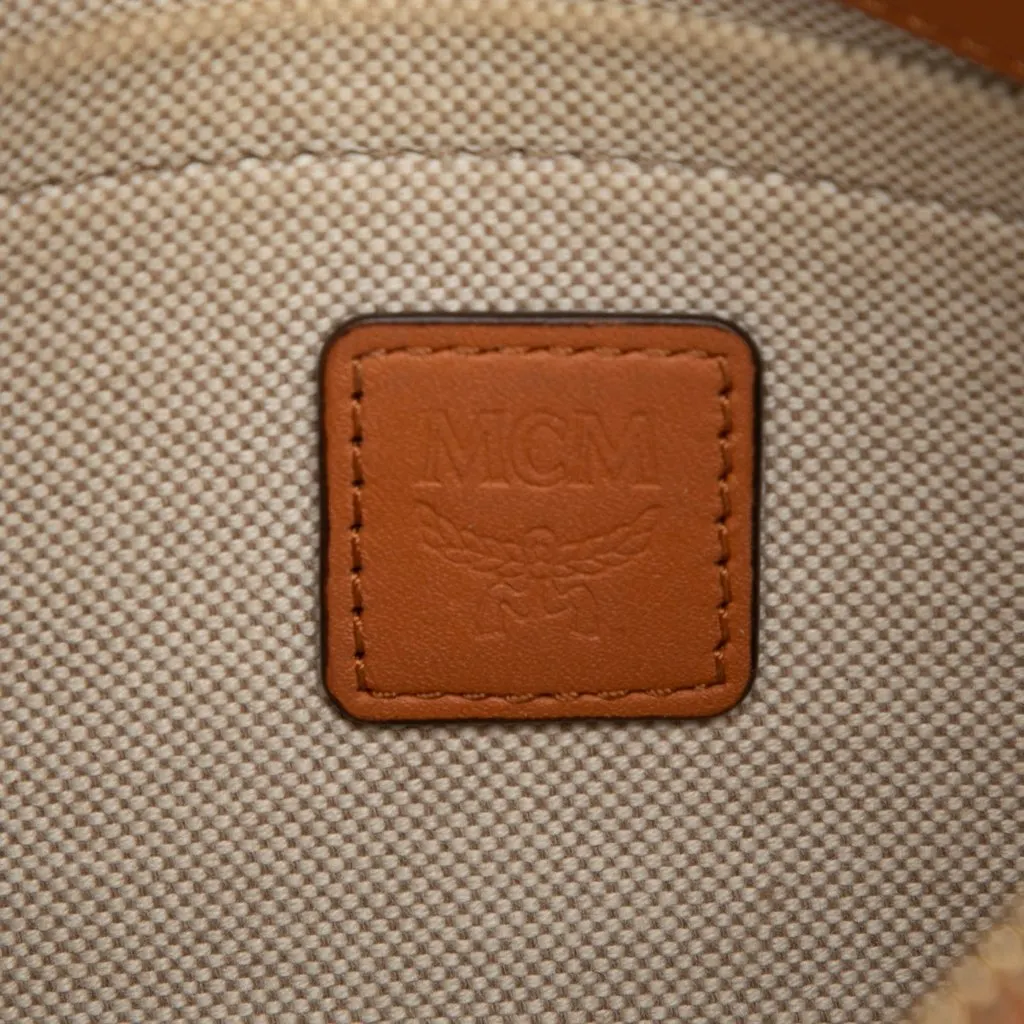 MCM Mini Visetos Coated Canvas Delmy Chain Satchel Brown Very good - Box View