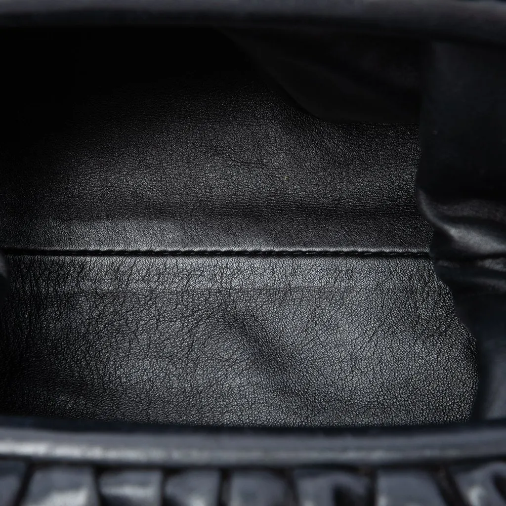 Bottega Veneta Lambskin The Mini Pouch Crossbody Black Leather Very good - Model View
