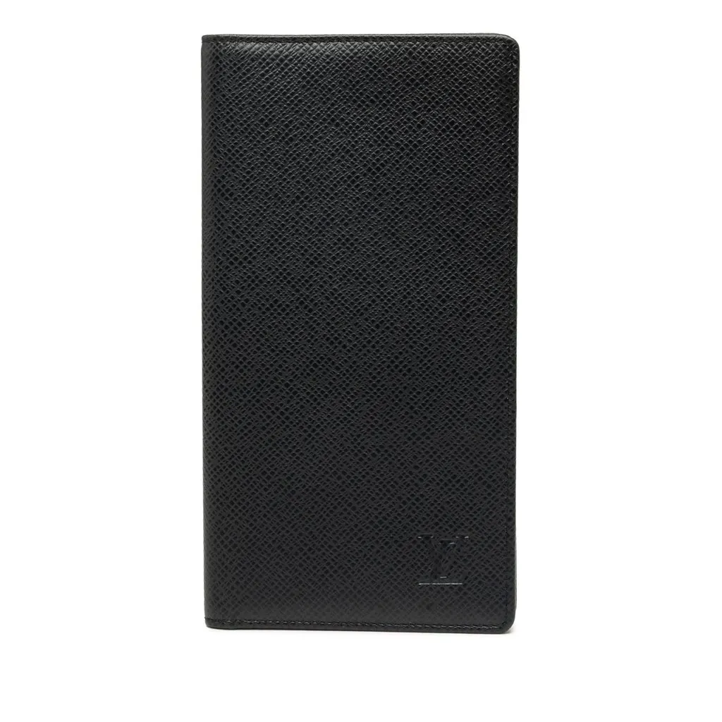 Louis Vuitton Taiga Porte Valeurs Organiser Black Leather Very good - Front View