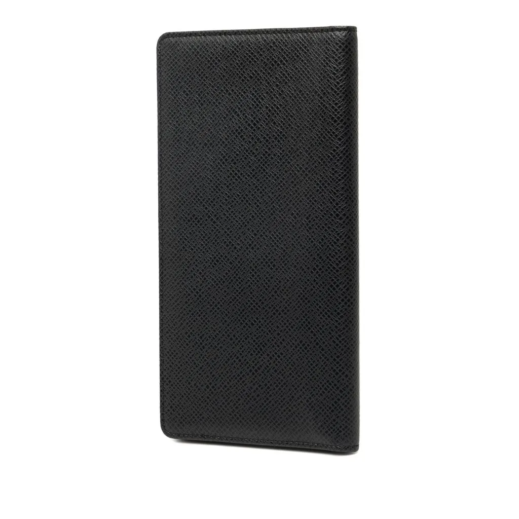 Louis Vuitton Taiga Porte Valeurs Organiser Black Leather Very good - Back View