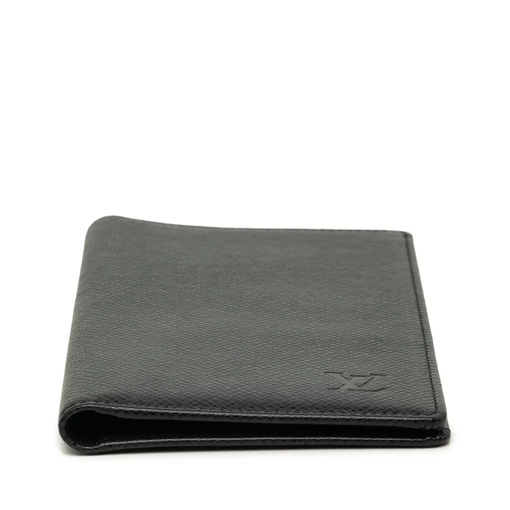 Louis Vuitton Taiga Porte Valeurs Organiser Black Leather Very good - Inside View