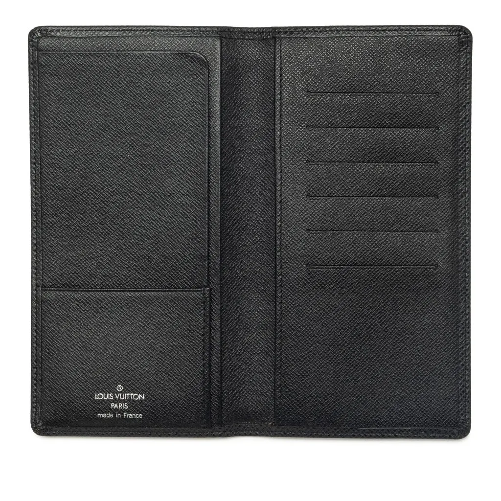 Louis Vuitton Taiga Porte Valeurs Organiser Black Leather Very good - Model View
