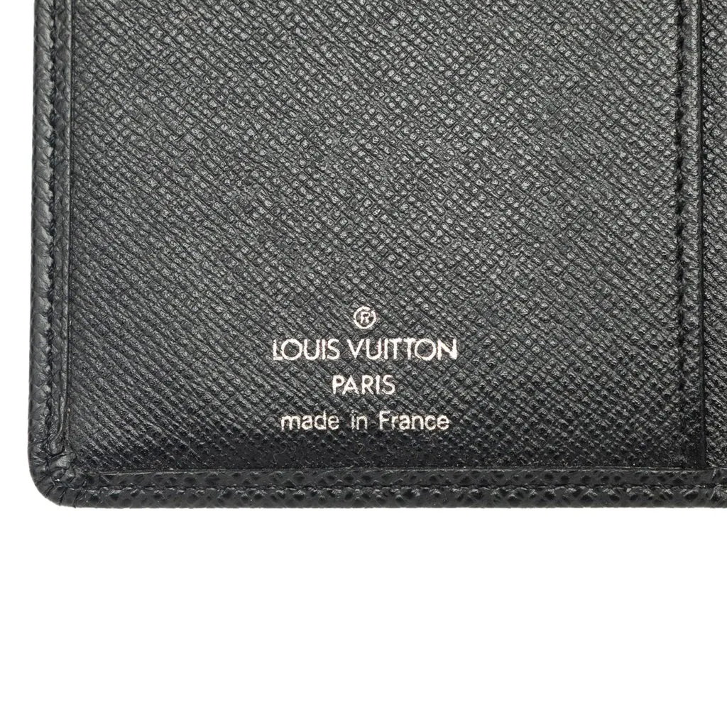 Louis Vuitton Taiga Porte Valeurs Organiser Black Leather Very good - Box View