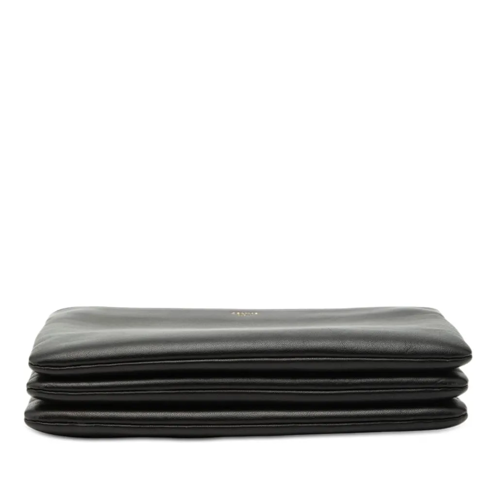 Celine Small Lambskin Trio Crossbody Black Leather Very good - Inside View