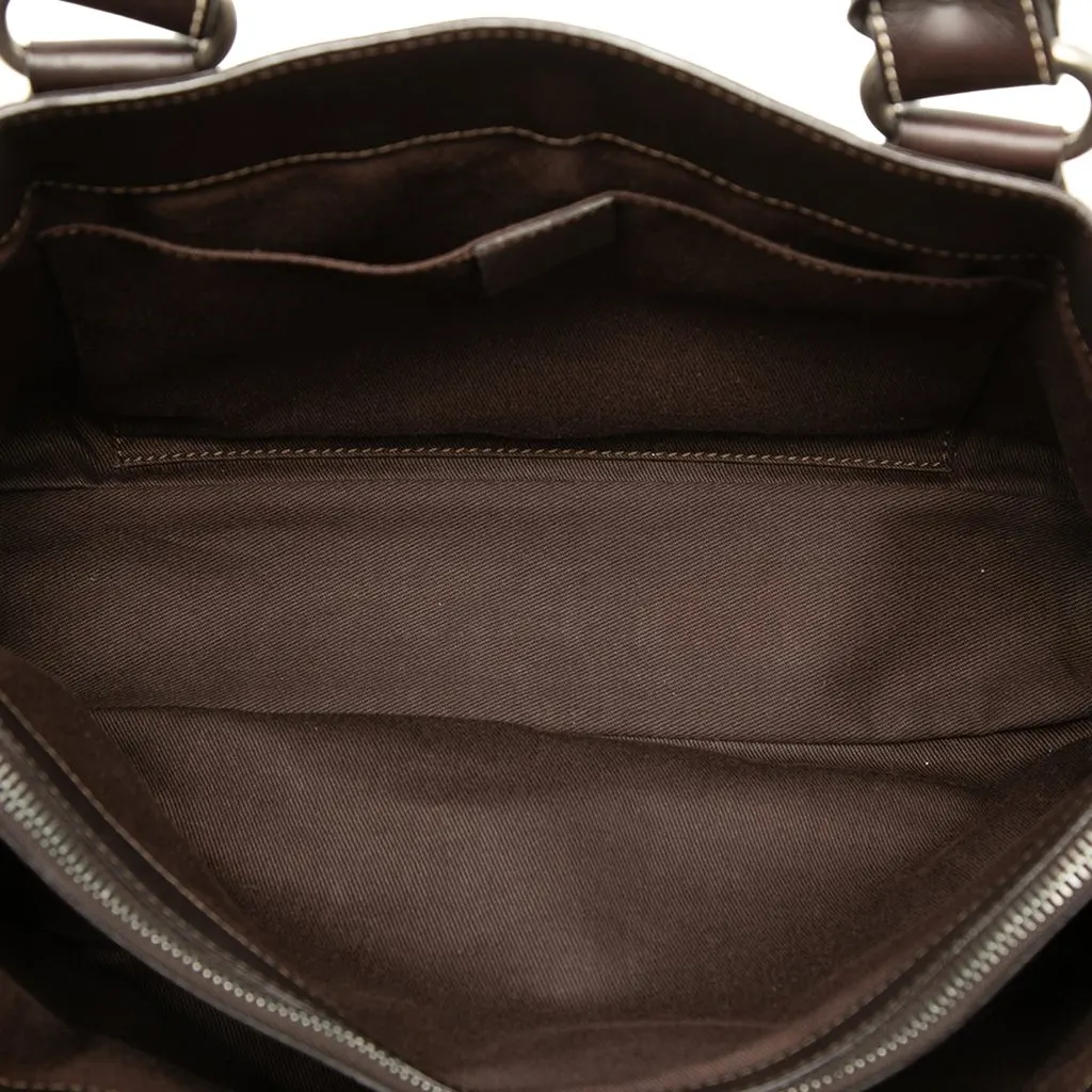 Celine Calfskin Boogie Handbag Brown Leather Very good - Model View