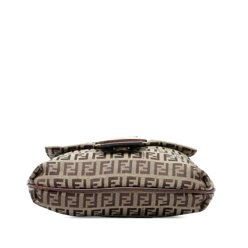 Fendi Zucchino Canvas Crossbody Brown Canvas Very good - Inside View