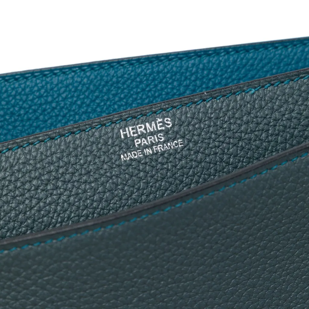 Hermès Togo Verso Sac a Depeches 38 Blue Leather Good - Box View