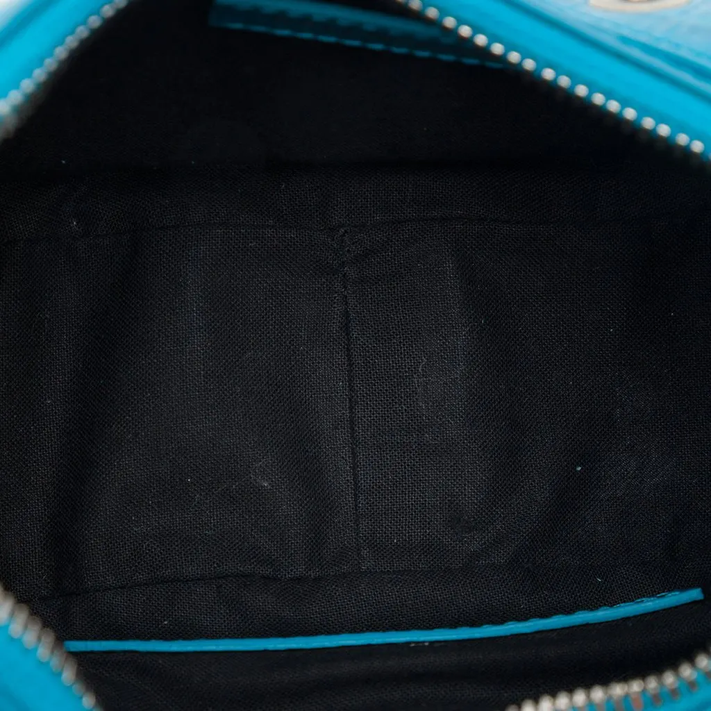 Balenciaga Croc Embossed Leather Motocross Le Cagole XS Blue Leather Very good - Model View