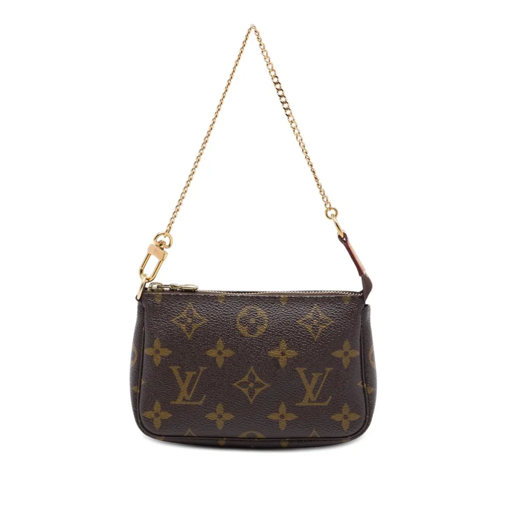 Louis Vuitton Monogram Mini Pochette Accessoires Brown Very good - Front View