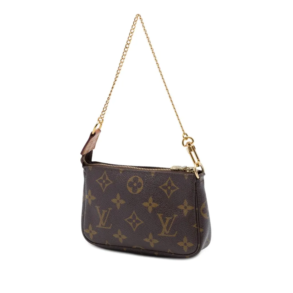 Louis Vuitton Monogram Mini Pochette Accessoires Brown Very good - Back View