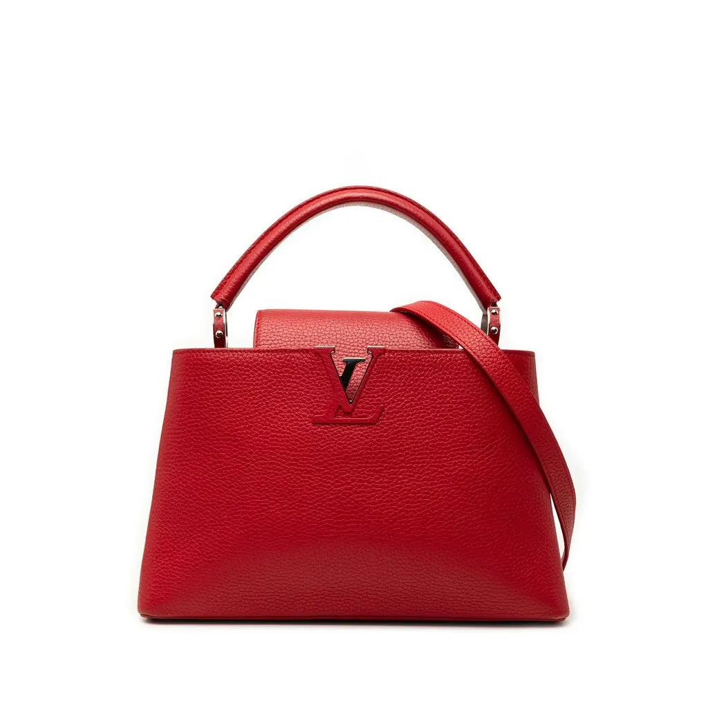 Louis Vuitton Taurillon Capucines Old MM Red Leather Very good - Front View