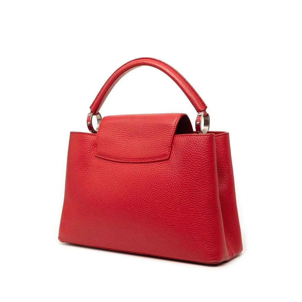 Louis Vuitton Taurillon Capucines Old MM Red Leather Very good - Back View