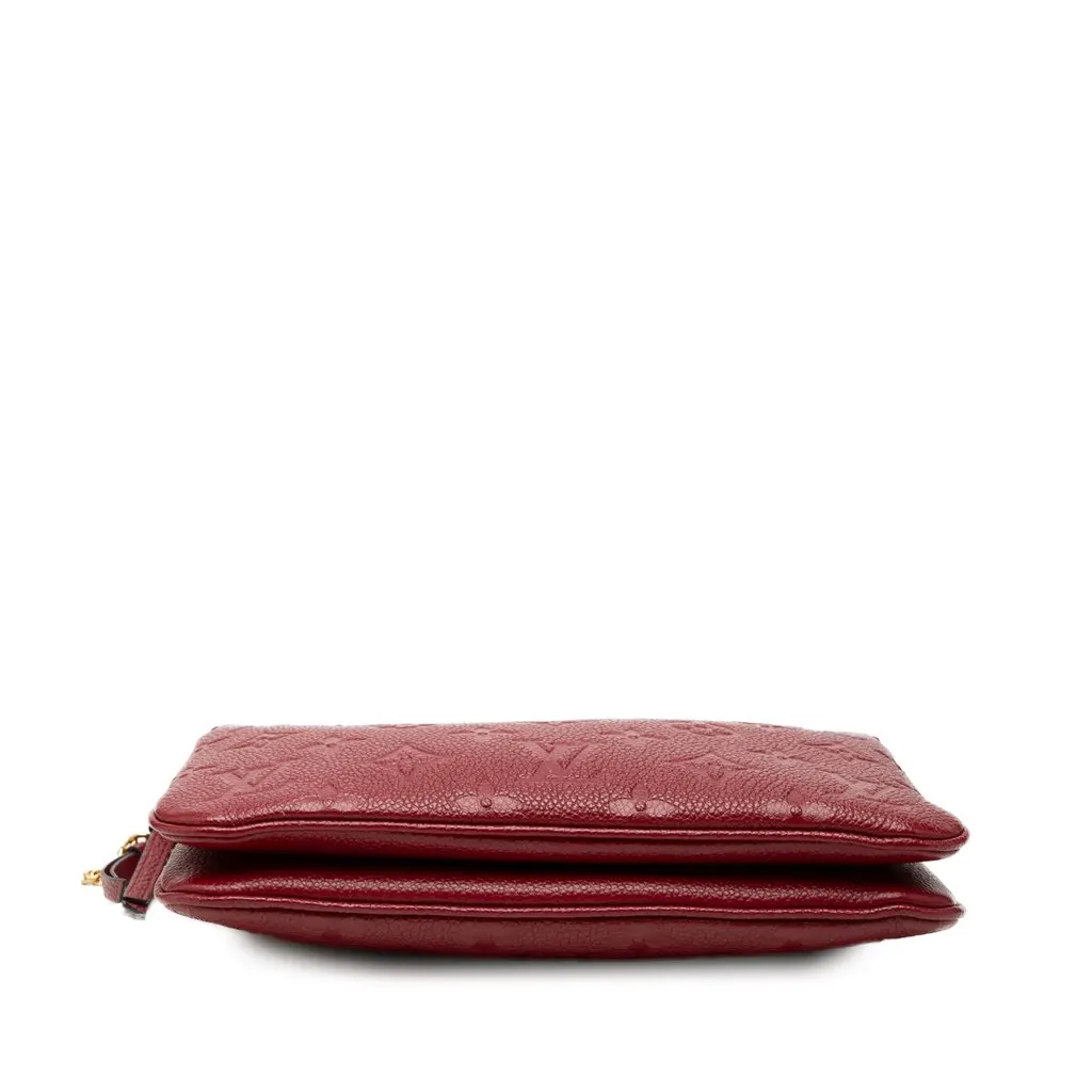 Louis Vuitton Monogram Empreinte Double Zip Pochette Red Leather Very good - Inside View