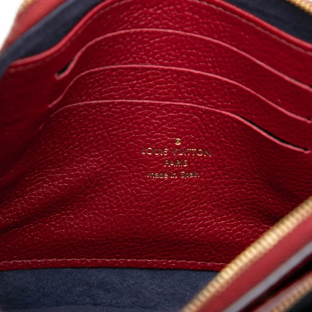 Louis Vuitton Monogram Empreinte Double Zip Pochette Red Leather Very good - Box View
