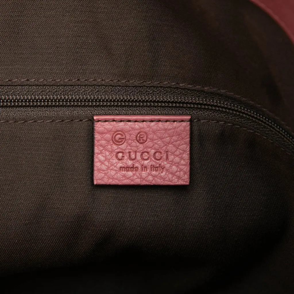 Gucci Medium Calfskin GG Charm Dome Satchel Pink Leather Very good - Box View