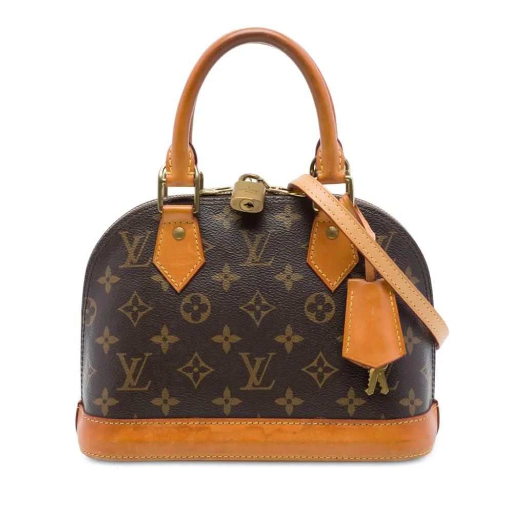 Louis Vuitton Monogram Alma BB Brown Canvas Good - Front View