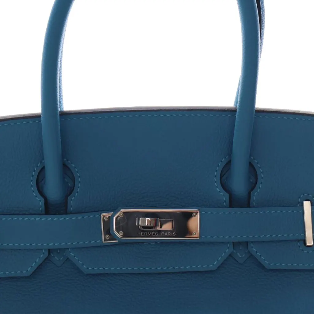 Hermès Togo Birkin Retourne 30 Blue Leather Very good - Model View