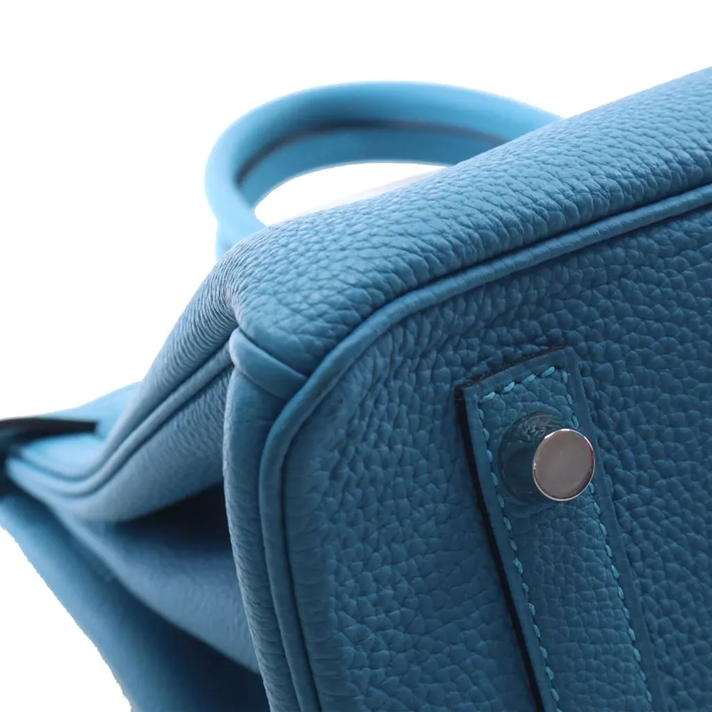 Hermès Togo Birkin Retourne 30 Blue Leather Very good - Box View