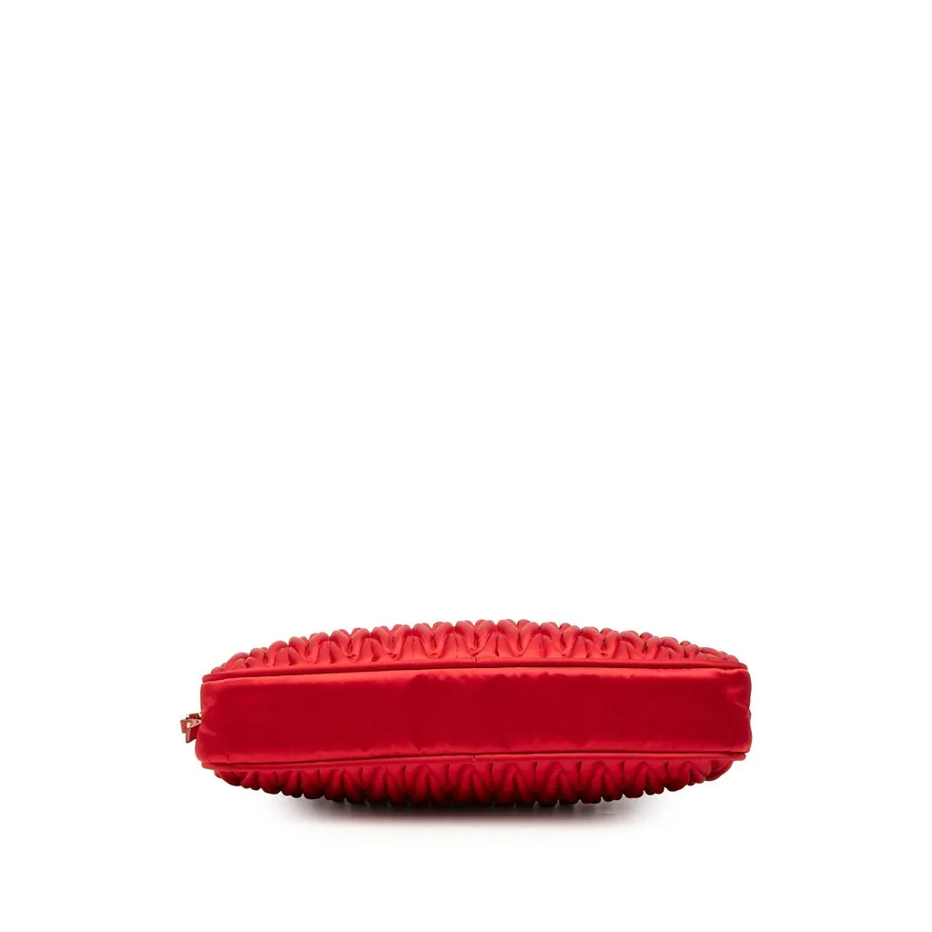 Miu Miu Matelasse Nappa Clutch Red Leather Very good - Inside View